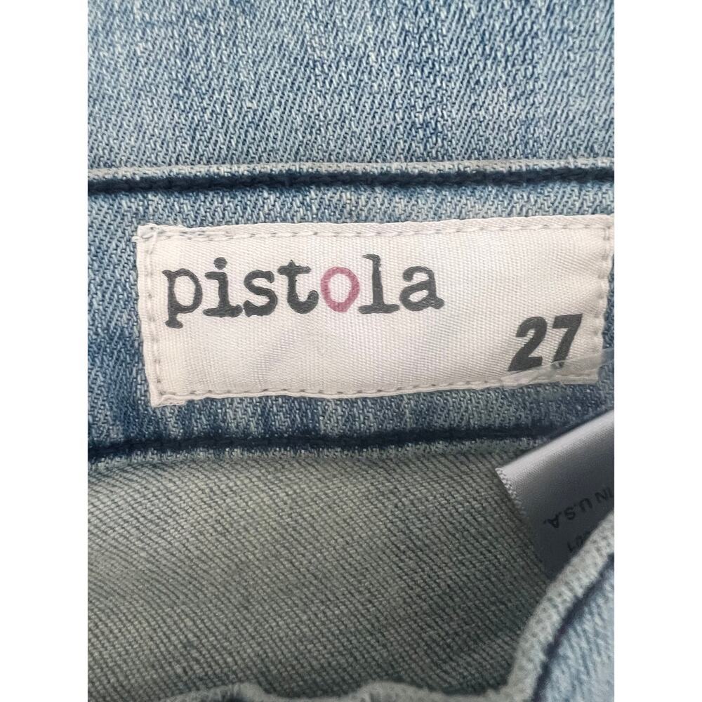 Pistola Women's Distressed Flare Jeans Size 27 Light Wash Denim - Picture 3 of 8
